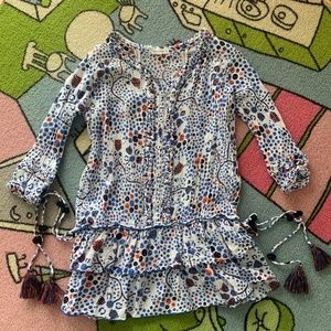 Poupette Blue Leopard Alicia Dress Size M